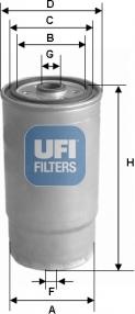 UFI 24.460.00 - Filter za gorivo www.molydon.hr
