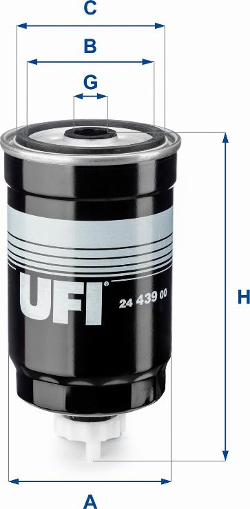 UFI 24.439.00 - Filter za gorivo www.molydon.hr