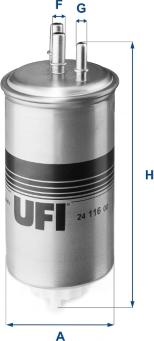 UFI 24.116.00 - Filter za gorivo www.molydon.hr