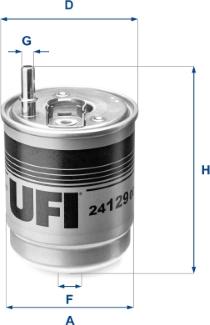 UFI 24.129.00 - Filter za gorivo www.molydon.hr