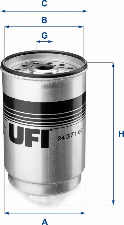UFI 24.371.00 - Filter za gorivo www.molydon.hr