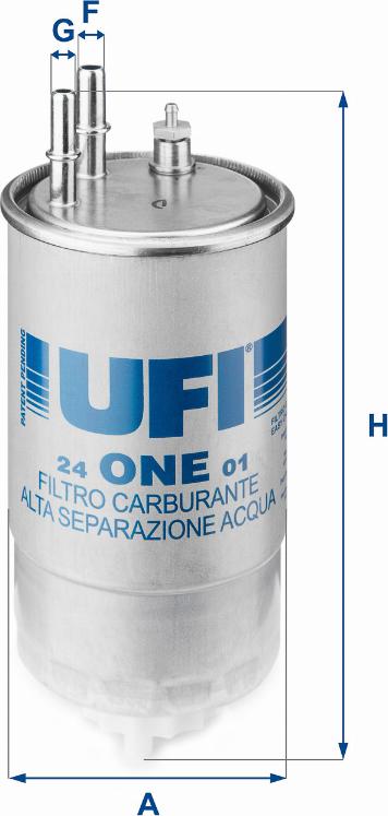 UFI 24.ONE.01 - Filter za gorivo www.molydon.hr