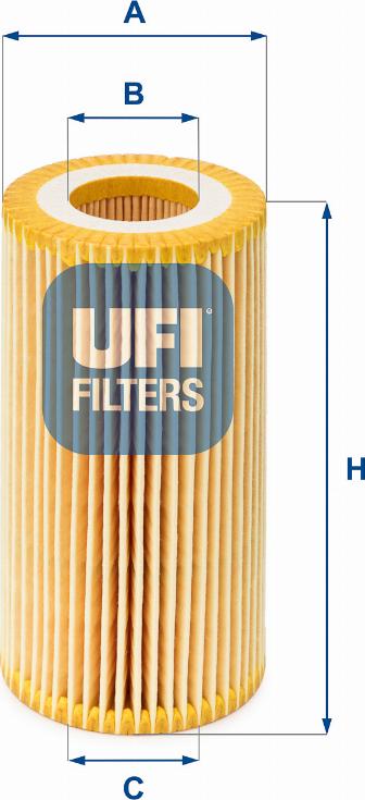 UFI 25.039.00 - Filter za ulje www.molydon.hr