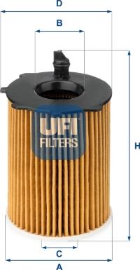 UFI 25.037.00 - Filter za ulje www.molydon.hr