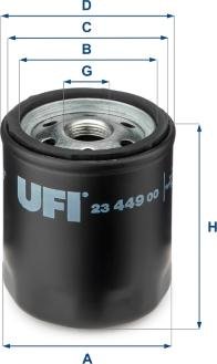 UFI 23.449.00 - Filter za ulje www.molydon.hr