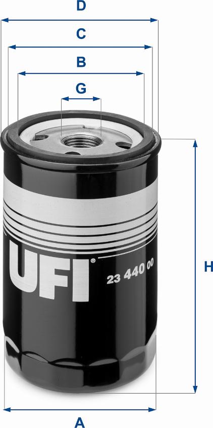 UFI 23.440.00 - Filter za ulje www.molydon.hr