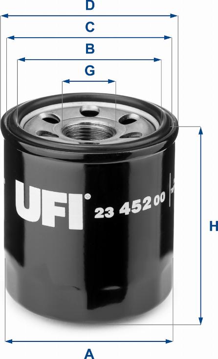 UFI 23.452.00 - Filter za ulje www.molydon.hr