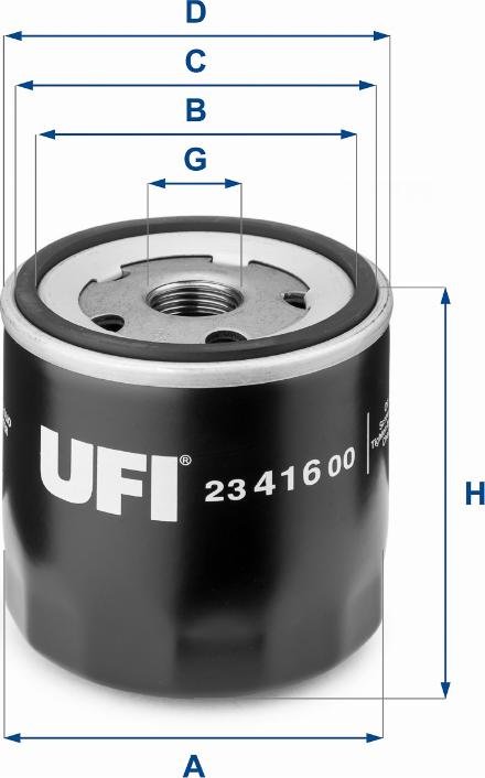 UFI 23.416.00 - Filter za ulje www.molydon.hr