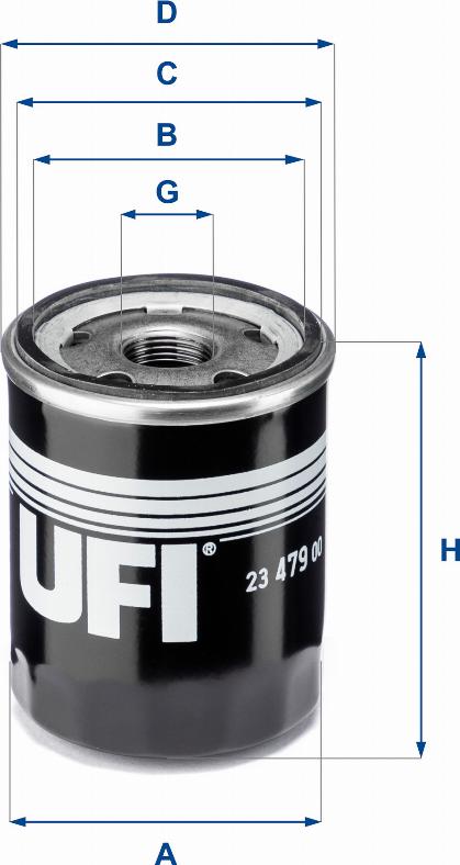 UFI 23.479.00 - Filter za ulje www.molydon.hr