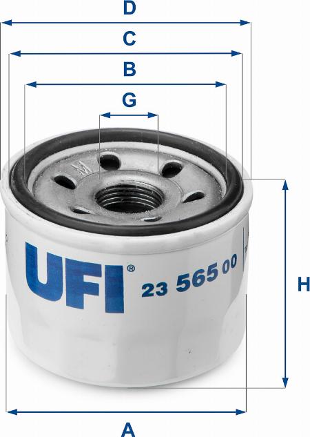UFI 23.565.00 - Filter za ulje www.molydon.hr