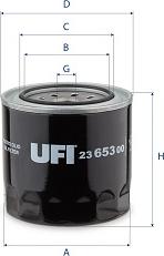UFI 23.653.00 - Filter za ulje www.molydon.hr
