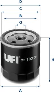 UFI 23.103.00 - Filter za ulje www.molydon.hr
