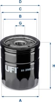 UFI 23.298.00 - Filter za ulje www.molydon.hr