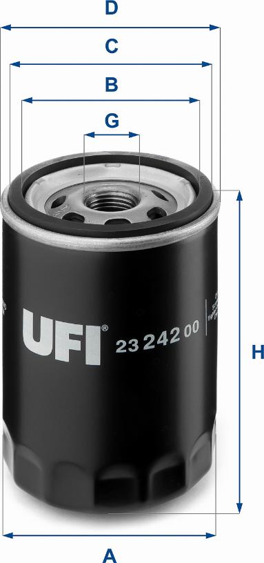 UFI 23.242.00 - Filter za ulje www.molydon.hr