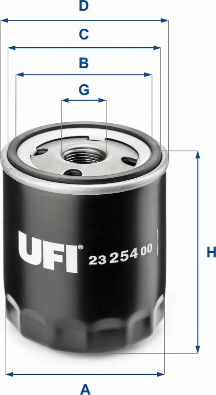 UFI 23.254.00 - Filter za ulje www.molydon.hr