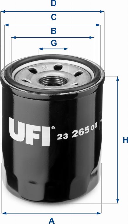 UFI 23.265.00 - Filter za ulje www.molydon.hr