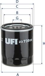 UFI 23.739.00 - Filter za ulje www.molydon.hr