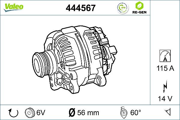 VALEO 444567 - Alternator www.molydon.hr