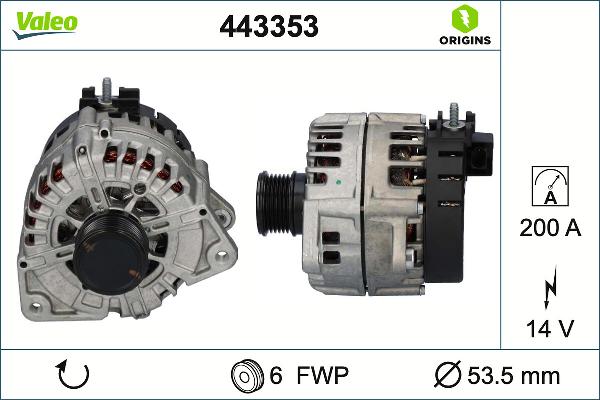 VALEO 443353 - Alternator www.molydon.hr