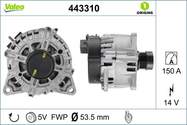 VALEO 443310 - Alternator www.molydon.hr