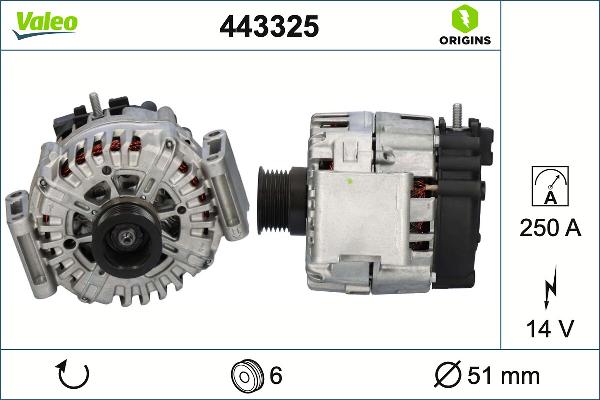 VALEO 443325 - Alternator www.molydon.hr