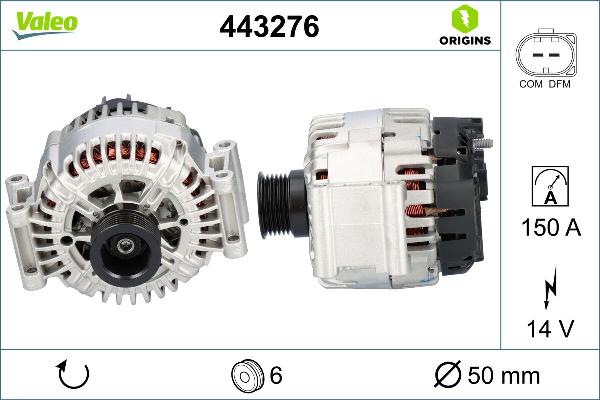 VALEO 443276 - Alternator www.molydon.hr