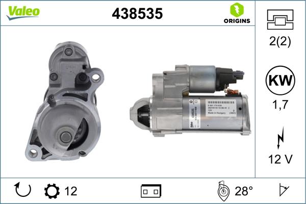 VALEO 438535 - Starter www.molydon.hr