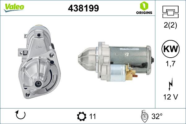 VALEO 438199 - Starter www.molydon.hr