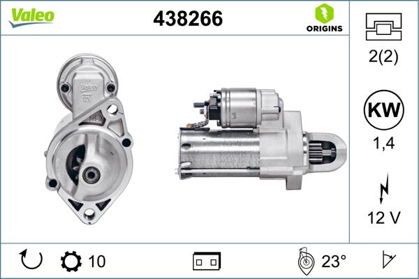 VALEO 438266 - Starter www.molydon.hr