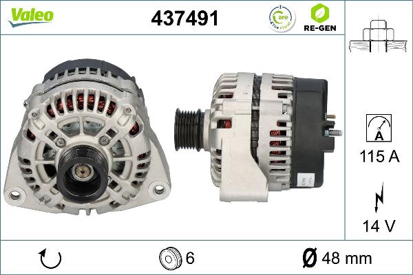 VALEO 437491 - Alternator www.molydon.hr
