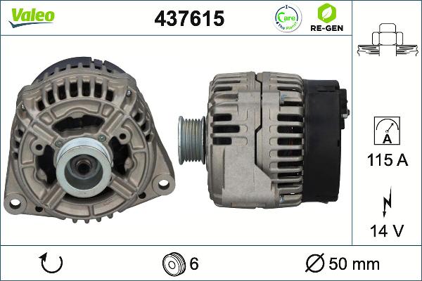 VALEO 437615 - Alternator www.molydon.hr