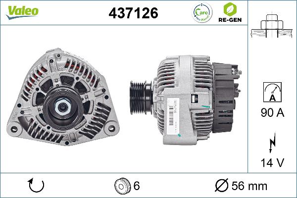 VALEO 437126 - Alternator www.molydon.hr