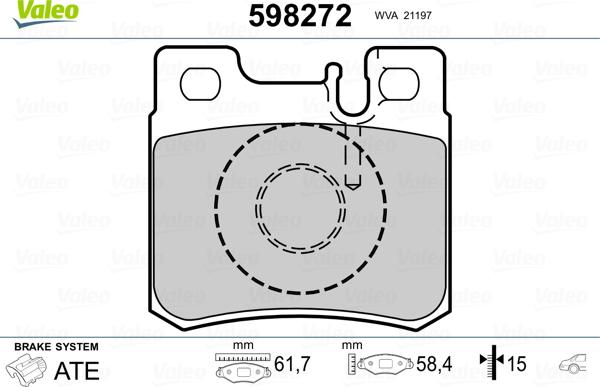 VALEO 598272 - Komplet Pločica, disk-kočnica www.molydon.hr