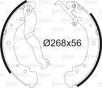 VALEO 562576 - Komplet kočnica, bubanj kočnice www.molydon.hr