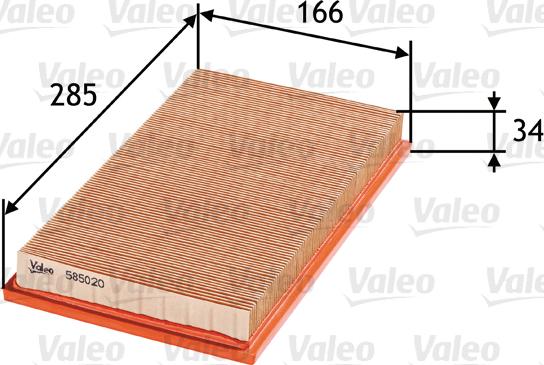 Valeo 585020 - Filter za zrak www.molydon.hr