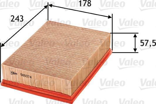 VALEO 585074 - Filter za zrak www.molydon.hr