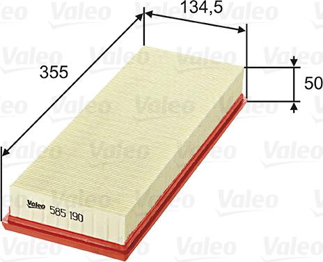VALEO 585190 - Filter za zrak www.molydon.hr