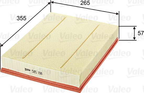 VALEO 585198 - Filter za zrak www.molydon.hr