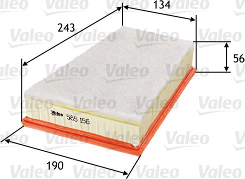 VALEO 585156 - Filter za zrak www.molydon.hr