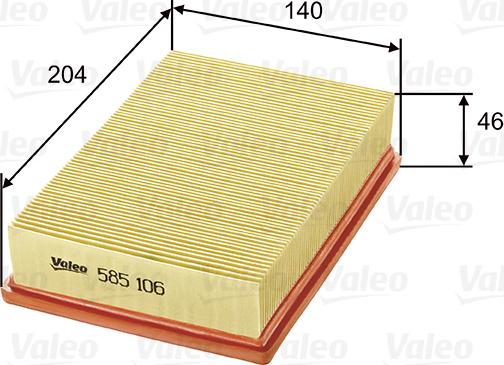 Valeo 585106 - Filter za zrak www.molydon.hr