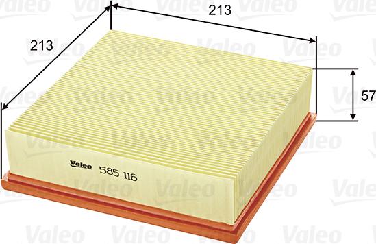 Valeo 585116 - Filter za zrak www.molydon.hr