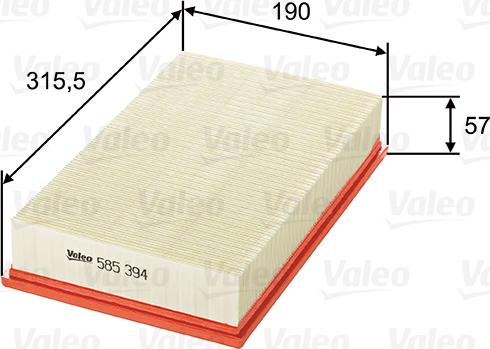 VALEO 585394 - Filter za zrak www.molydon.hr