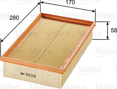 VALEO 585308 - Filter za zrak www.molydon.hr