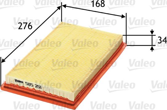 Valeo 585251 - Filter za zrak www.molydon.hr