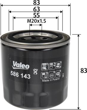 Valeo 586143 - Filter za ulje www.molydon.hr