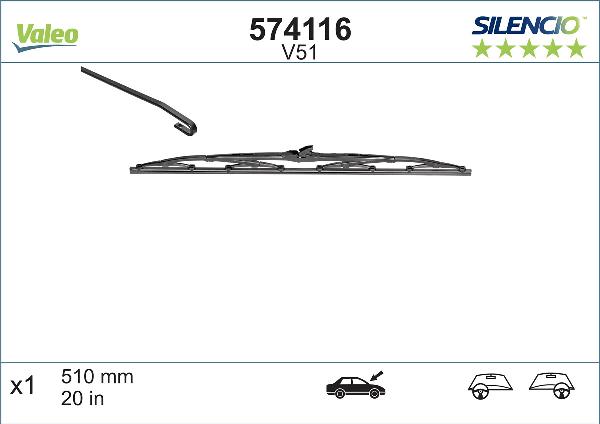 VALEO 574116 - Metlica brisača www.molydon.hr