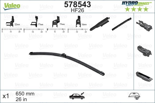 VALEO 578543 - Metlica brisača www.molydon.hr