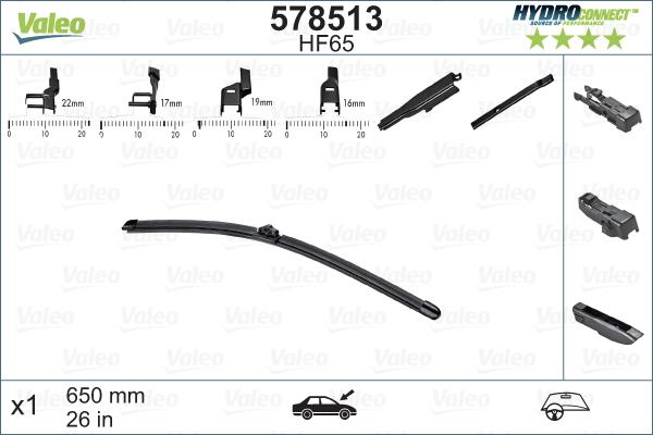 VALEO 578513 - Metlica brisača www.molydon.hr