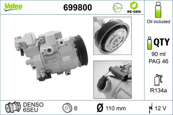 VALEO 699800 - Kompresor, klima-Uređaj www.molydon.hr