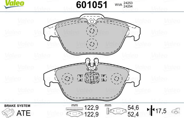 VALEO 601051 - Komplet Pločica, disk-kočnica www.molydon.hr